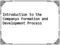 Introduction to the Companys Formation and Development Process