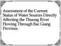 Assessment of the Current Status of Water Sources Directly Affecting the Thuong River Flowing Through Bac Giang Province.