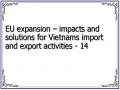 EU expansion – impacts and solutions for Vietnams import and export activities - 14