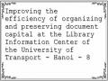 Improving the efficiency of organizing and preserving document capital at the Library Information Center of the University of Transport - Hanoi - 8