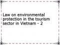 Law on environmental protection in the tourism sector in Vietnam - 2