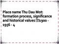 Place name Thu Dau Mot: formation process, significance and historical values ​​1900 - 1956 - 4