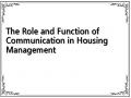 The Role and Function of Communication in Housing Management