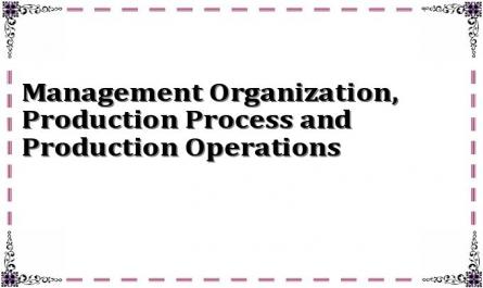 Management Organization, Production Process and Production Operations
