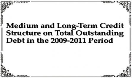 Medium and Long-Term Credit Structure on Total Outstanding Debt in the 2009-2011 Period