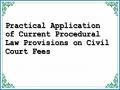 Practical Application of Current Procedural Law Provisions on Civil Court Fees
