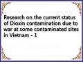 Research on the current status of Dioxin contamination due to war at some contaminated sites in Vietnam - 1