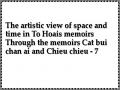 The artistic view of space and time in To Hoais memoirs Through the memoirs Cat bui chan ai and Chieu chieu - 7