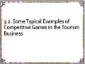 3.2. Some Typical Examples of Competitive Games in the Tourism Business