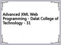 Advanced XML Web Programming - Dalat College of Technology - 31