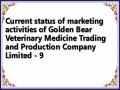 Current status of marketing activities of Golden Bear Veterinary Medicine Trading and Production Company Limited - 9