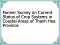 Farmer Survey on Current Status of Crop Systems in Coastal Areas of Thanh Hoa Province