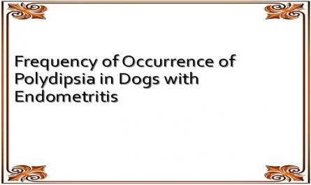 Frequency of Occurrence of Polydipsia in Dogs with Endometritis