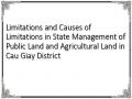 Limitations and Causes of Limitations in State Management of Public Land and Agricultural Land in Cau Giay District