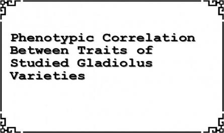 Phenotypic Correlation Between Traits of Studied Gladiolus Varieties