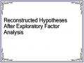 Reconstructed Hypotheses After Exploratory Factor Analysis