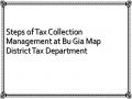 Steps of Tax Collection Management at Bu Gia Map District Tax Department