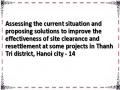 Assessing the current situation and proposing solutions to improve the effectiveness of site clearance and resettlement at some projects in Thanh Tri district, Hanoi city - 14