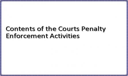 Contents of the Court's Penalty Enforcement Activities
