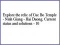 Explore the relic of Cuc Bo Temple - Ninh Giang - Hai Duong. Current status and solutions - 10
