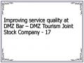 Improving service quality at DMZ Bar – DMZ Tourism Joint Stock Company - 17