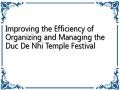 Improving the Efficiency of Organizing and Managing the Duc De Nhi Temple Festival