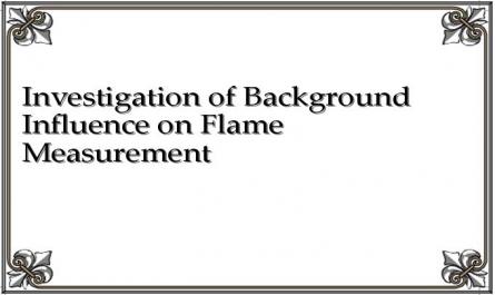Investigation of Background Influence on Flame Measurement