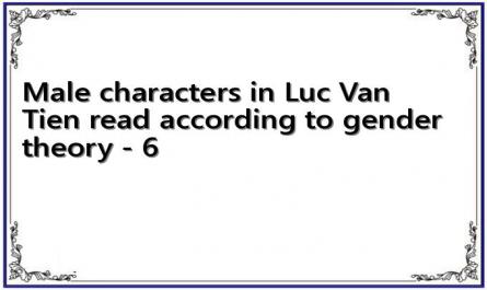 Male characters in Luc Van Tien read according to gender theory - 6