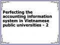 Perfecting the accounting information system in Vietnamese public universities - 2