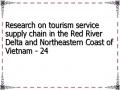 Research on tourism service supply chain in the Red River Delta and Northeastern Coast of Vietnam - 24