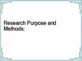 Research Purpose and Methods: