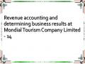 Revenue accounting and determining business results at Mondial Tourism Company Limited - 14