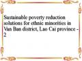 Sustainable poverty reduction solutions for ethnic minorities in Van Ban district, Lao Cai province - 2