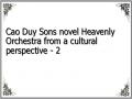 Cao Duy Sons novel Heavenly Orchestra from a cultural perspective - 2