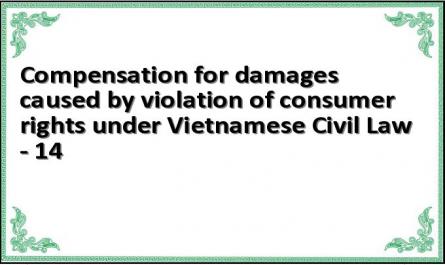 Compensation for damages caused by violation of consumer rights under Vietnamese Civil Law - 14