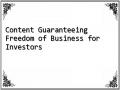 Content Guaranteeing Freedom of Business for Investors