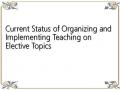 Current Status of Organizing and Implementing Teaching on Elective Topics