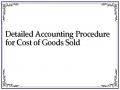 Detailed Accounting Procedure for Cost of Goods Sold