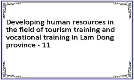Developing human resources in the field of tourism training and vocational training in Lam Dong province - 11