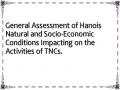General Assessment of Hanois Natural and Socio-Economic Conditions Impacting on the Activities of TNCs.