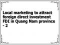 Local marketing to attract foreign direct investment FDI in Quang Nam province - 2