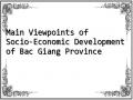 Main Viewpoints of Socio-Economic Development of Bac Giang Province