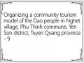 Organizing a community tourism model of the Dao people in Nghet village, Phu Thinh commune, Yen Son district, Tuyen Quang province - 9