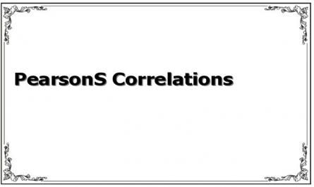 PearsonS Correlations