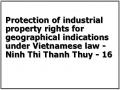 Protection of industrial property rights for geographical indications under Vietnamese law - Ninh Thi Thanh Thuy - 16