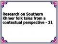 Research on Southern Khmer folk tales from a contextual perspective - 21