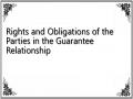 Rights and Obligations of the Parties in the Guarantee Relationship