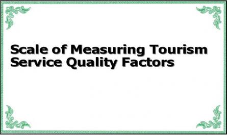 Scale of Measuring Tourism Service Quality Factors