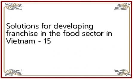 Solutions for developing franchise in the food sector in Vietnam - 15