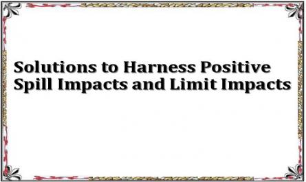 Solutions to Harness Positive Spill Impacts and Limit Impacts